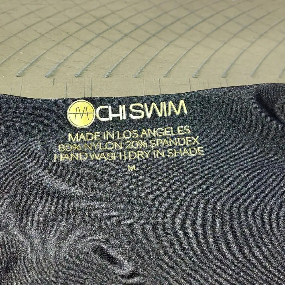 Mochi Swim Black High Rise Bikini Bottom Sz M NWT - Picture 4 of 7